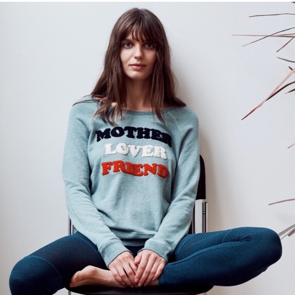 Sundry Tops - Sundry Mother Lover Teal Sweatshirt Pullover XS 0